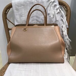 Fendi Beige Leather Tote